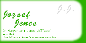 jozsef jencs business card